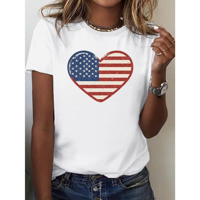 100% Comfort Fit Patriotic American Flag Heart Casual - Adult & Kids T-Shirts, Sweatshirts & Hoodies apparel design preview 1