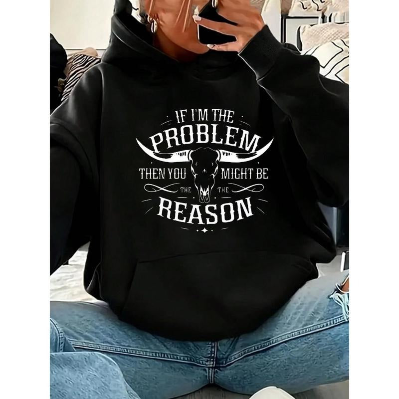Black White Bull Skull If I'M Problem You Might Be - Adult & Kids T-Shirts, Sweatshirts & Hoodies apparel design preview 1
