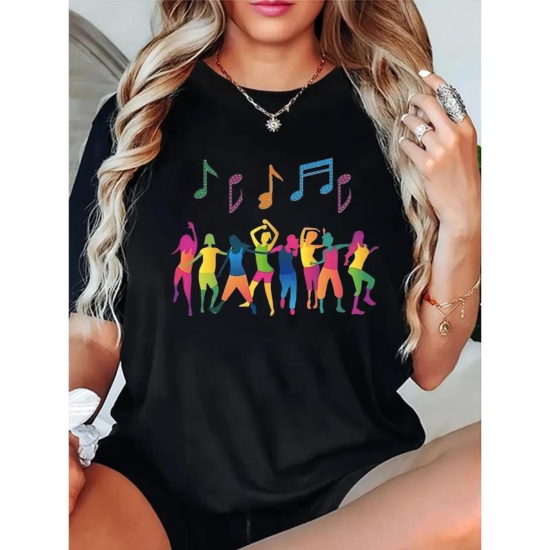 Music Note Dancer Silhouette Print 100% Soft - Adult & Kids T-Shirts, Sweatshirts & Hoodies apparel design preview 1