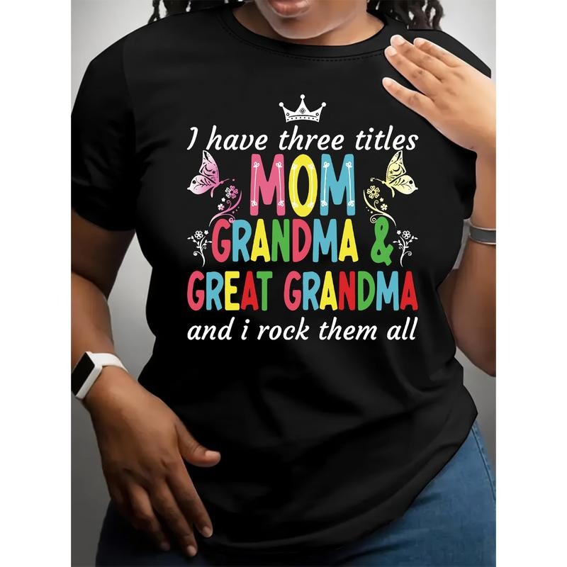 Polyester "Mom Grandma Great Letter Print Casual Crew - Adult & Kids T-Shirts, Sweatshirts & Hoodies apparel design preview 1