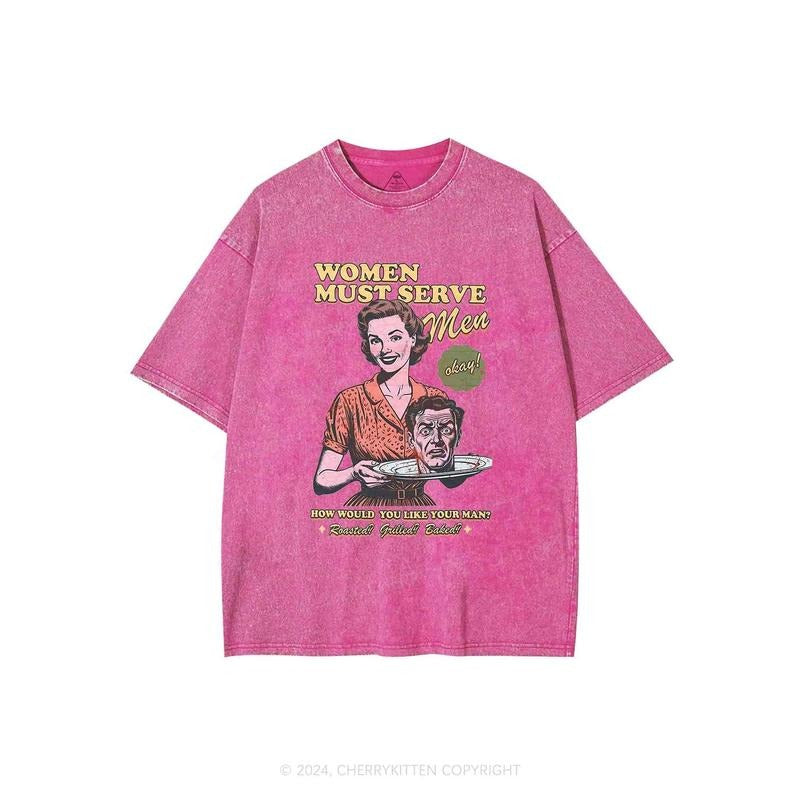 Serve Y2K Washed Cherrykitten Vintage Cotton Crew - Adult & Kids T-Shirts, Sweatshirts & Hoodies apparel design preview 1