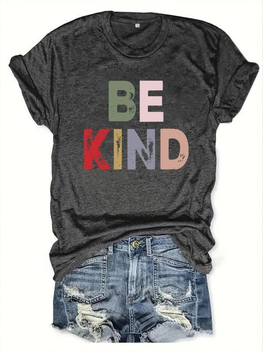 "Be Kind" Letter Print Round Neck Vintage Casual - Adult & Kids T-Shirts, Sweatshirts & Hoodies apparel design preview 1