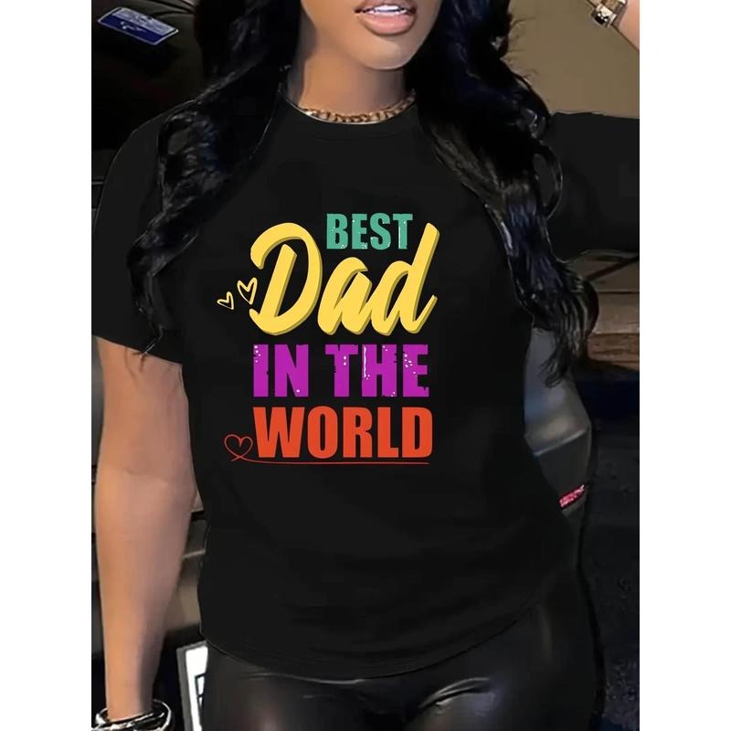 "Best Dad World" 100% Cotton Casual Crew Neck Short - Adult & Kids T-Shirts, Sweatshirts & Hoodies apparel design preview 1