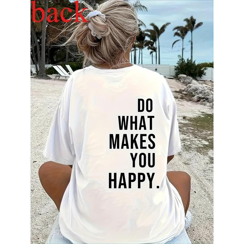 "Do What Makes You Happy" Slogan Casual Crew Neck - Adult & Kids T-Shirts, Sweatshirts & Hoodies apparel design preview 1