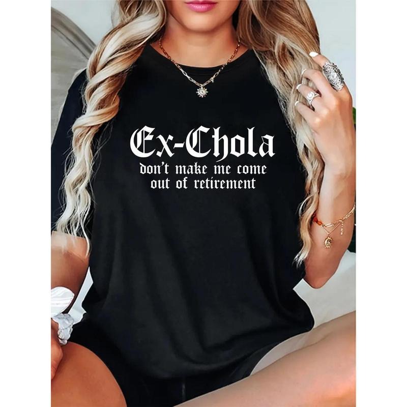 "Ex Chola" Funny Black Bold White Lettering Short - Adult & Kids T-Shirts, Sweatshirts & Hoodies apparel design preview 1