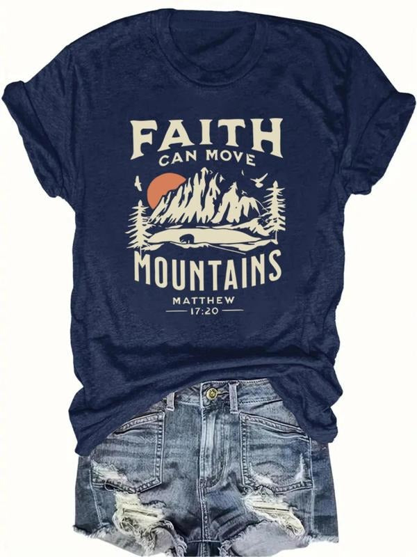 "FAITH CAN MOVE MOUNTAINS" Letter Landscape Print - Adult & Kids T-Shirts, Sweatshirts & Hoodies apparel design preview 1