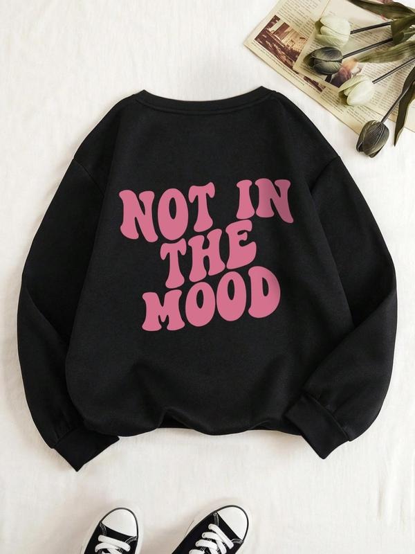 "NOT MOOD" Print Round Neck Casual Streetwear Spring - Adult & Kids T-Shirts, Sweatshirts & Hoodies apparel design preview 1