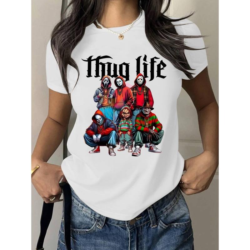 "Thug Life Horror Crew" Pop Culture Short Sleeve Neck - Adult & Kids T-Shirts, Sweatshirts & Hoodies apparel design preview 1