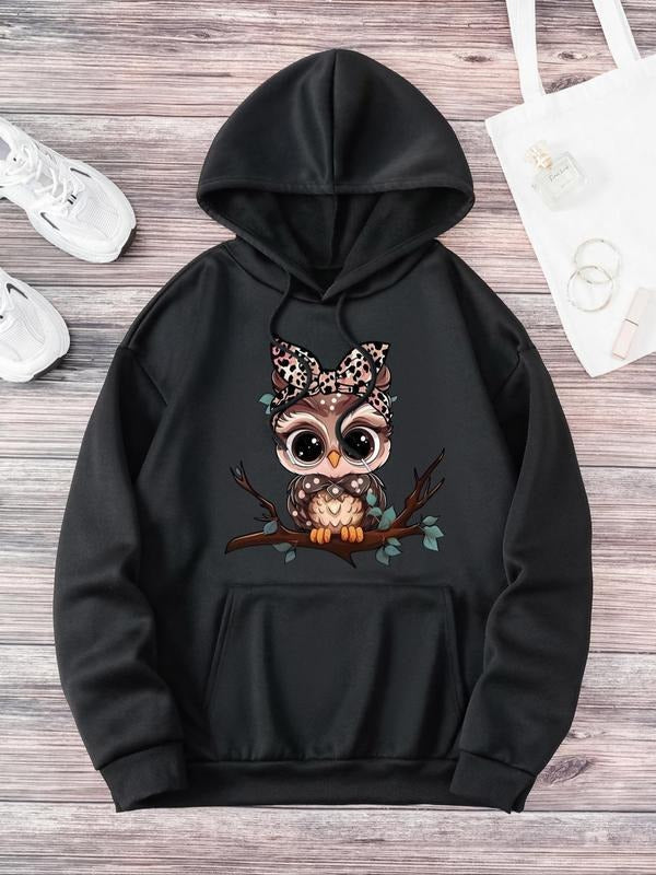 Animal Print Drawstring Pocket Casual Drop Shoulder - Adult & Kids T-Shirts, Sweatshirts & Hoodies apparel design preview 1