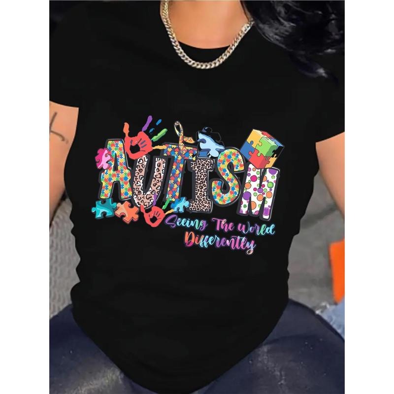 Autism Awareness Casual Round Neck Short Sleeve - Adult & Kids T-Shirts, Sweatshirts & Hoodies apparel design preview 1