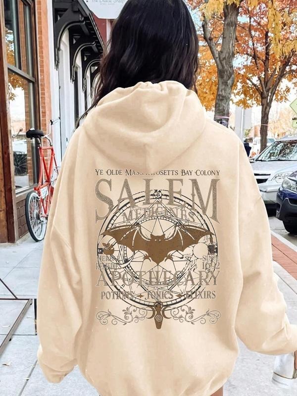 Bat Letter Print Drop Shoulder Thermal Lined Casual - Adult & Kids T-Shirts, Sweatshirts & Hoodies apparel design preview 1