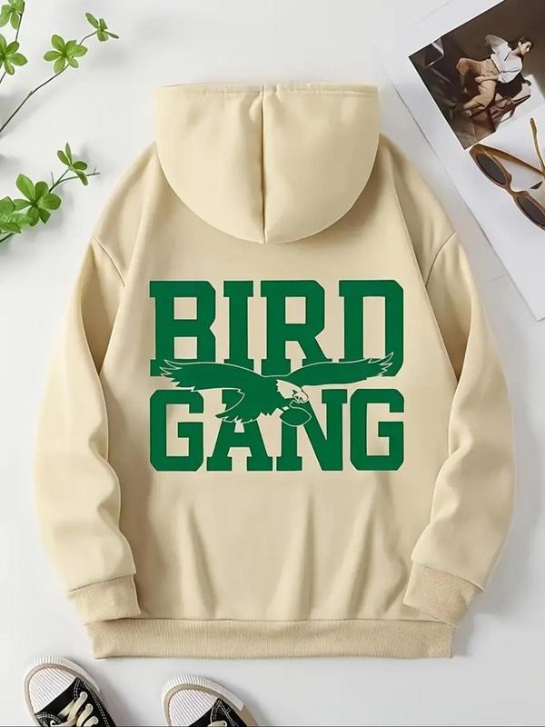 Bird Letter Print Drawstring Casual Comfy Hooded Fall - Adult & Kids T-Shirts, Sweatshirts & Hoodies apparel design preview 1