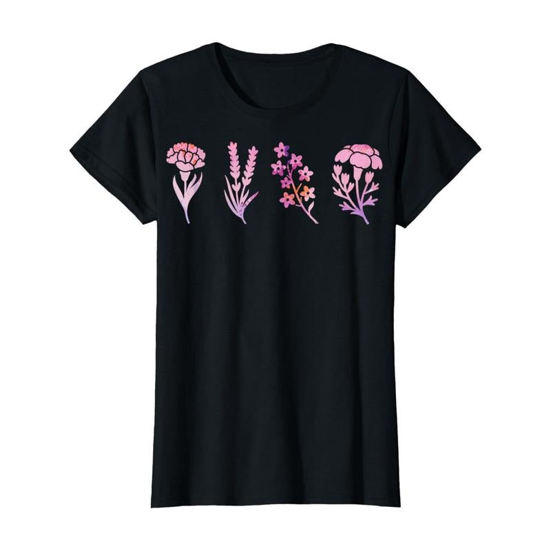 Birth Month Carnation Flower Lover Mom Black Casual - Adult & Kids T-Shirts, Sweatshirts & Hoodies apparel design preview 1