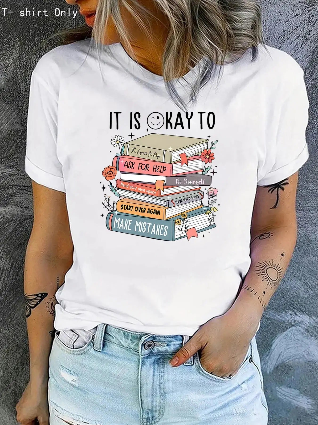 Book Print Round Neck Vintage Casual Short Sleeve - Adult & Kids T-Shirts, Sweatshirts & Hoodies apparel design preview 1