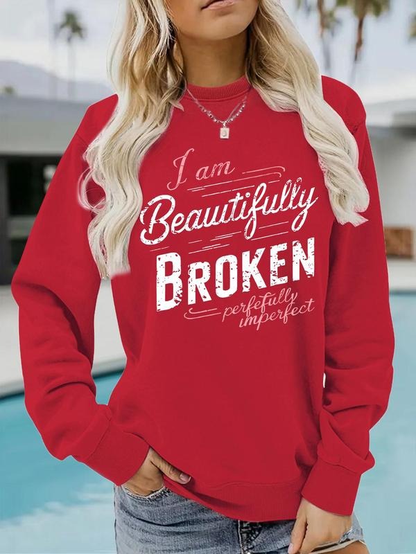 Broken Letter Print Crew Neck Casual Daily Clothes - Adult & Kids T-Shirts, Sweatshirts & Hoodies apparel design preview 1