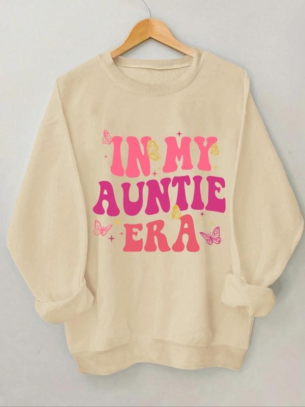 Butterfly Letter Print Round Neck Casual Crew Spring - Adult & Kids T-Shirts, Sweatshirts & Hoodies apparel design preview 1