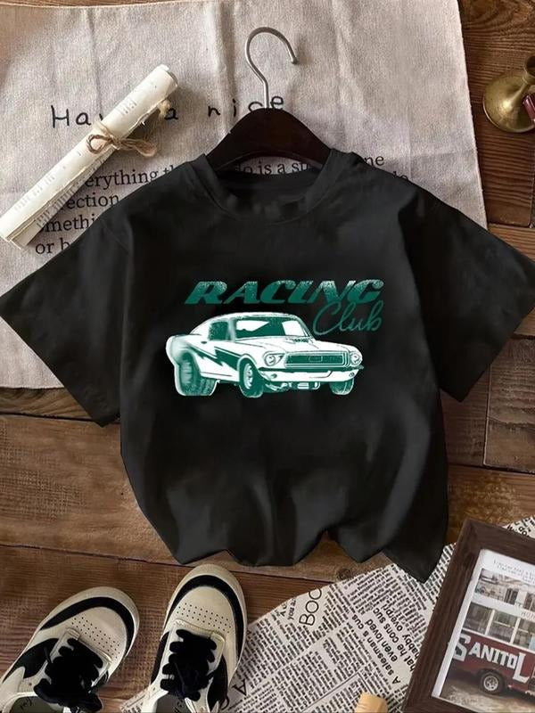 Car Letter Print Round Neck Vintage Casual Short - Adult & Kids T-Shirts, Sweatshirts & Hoodies apparel design preview 1