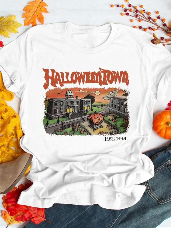 Cartoon Letter Print Round Neck Vintage Casual Short - Adult & Kids T-Shirts, Sweatshirts & Hoodies apparel design preview 1