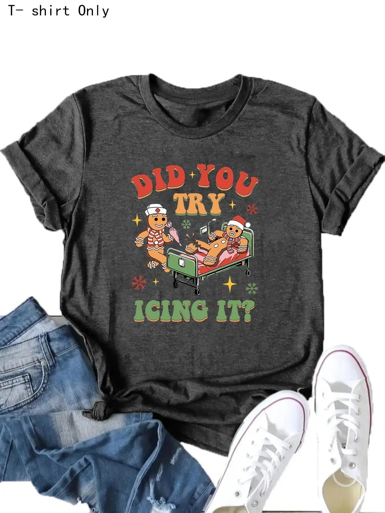Cartoon Letter Print Round Neck Casual Short Sleeve - Adult & Kids T-Shirts, Sweatshirts & Hoodies apparel design preview 1