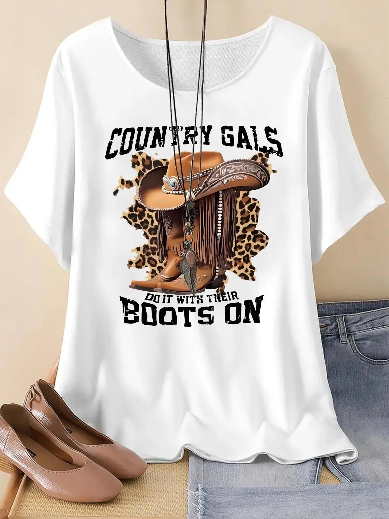 Cartoon Boots Print Round Neck Casual Short Sleeve - Adult & Kids T-Shirts, Sweatshirts & Hoodies apparel design preview 1