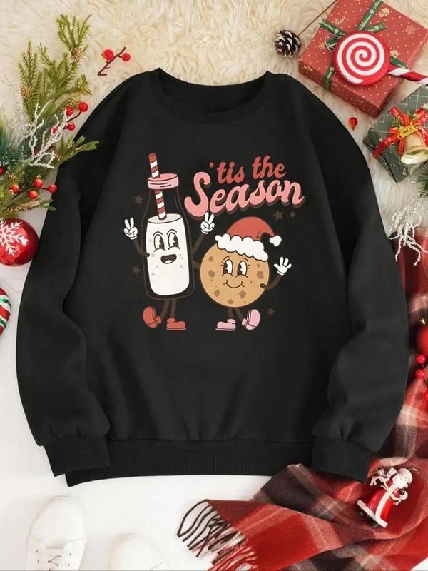 Cartoon Gingerbread Man Print Drop Shoulder Casual - Adult & Kids T-Shirts, Sweatshirts & Hoodies apparel design preview 1