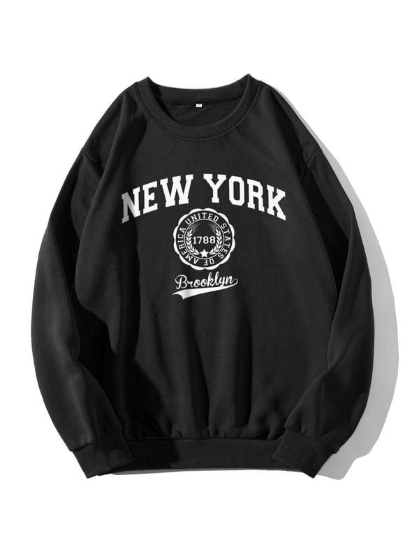 Cartoon Print Round Neck Casual Drop Shoulder Fall - Adult & Kids T-Shirts, Sweatshirts & Hoodies apparel design preview 1