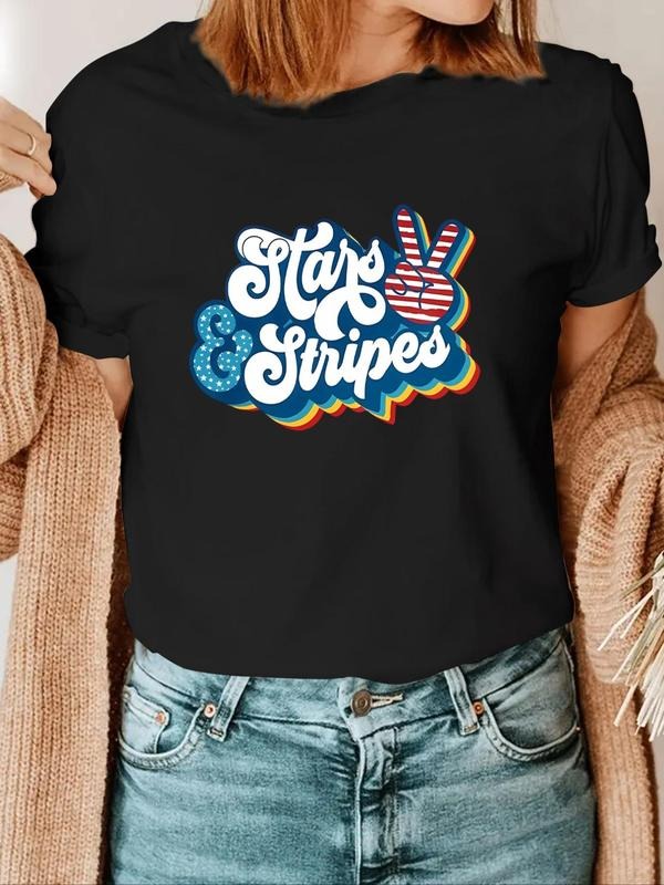 Cartoon Letter Print Round Neck Casual Short Sleeve - Adult & Kids T-Shirts, Sweatshirts & Hoodies apparel design preview 1
