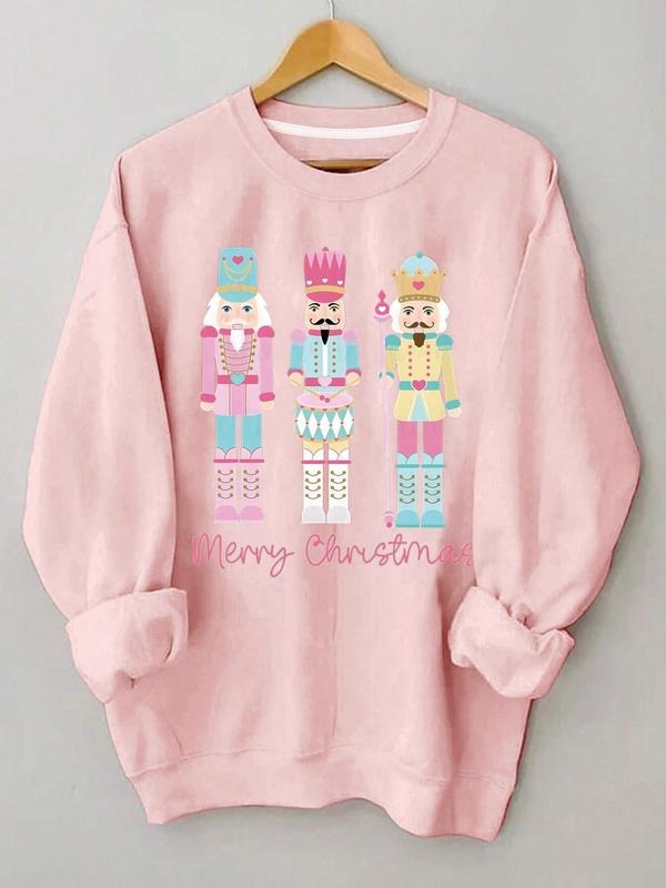 Cartoon Nutcracker Print Round Neck Casual Daily - Adult & Kids T-Shirts, Sweatshirts & Hoodies apparel design preview 1