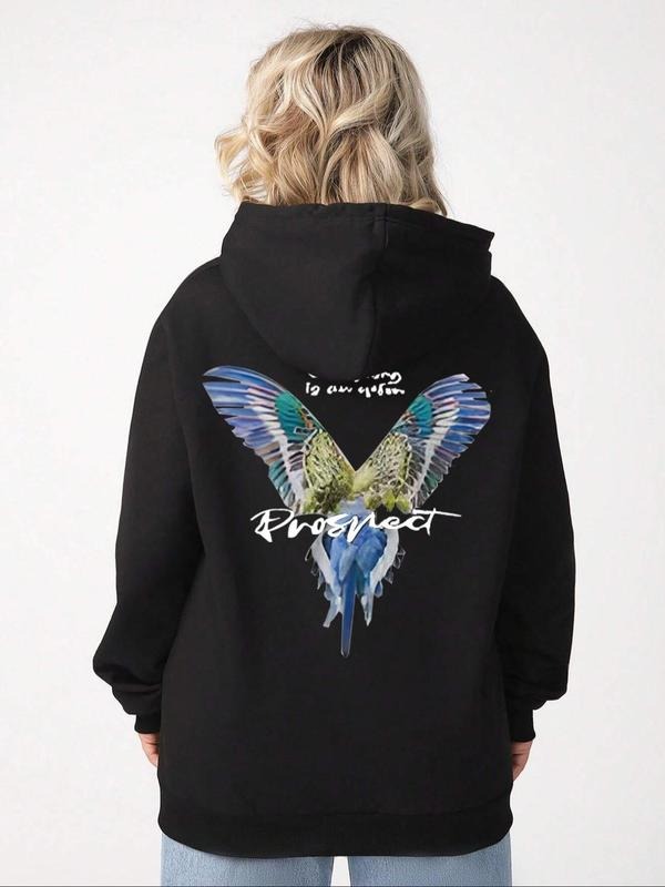 Cartoon Print Drawstring Pocket Casual Drop Shoulder - Adult & Kids T-Shirts, Sweatshirts & Hoodies apparel design preview 1