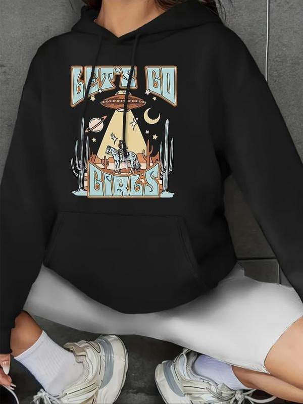 Cartoon Print Drop Shoulder Casual Letter Kangaroo - Adult & Kids T-Shirts, Sweatshirts & Hoodies apparel design preview 1
