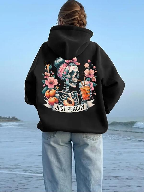 Cartoon Skeleton Casual Hooded Daily Outdoor Fall - Adult & Kids T-Shirts, Sweatshirts & Hoodies apparel design preview 1