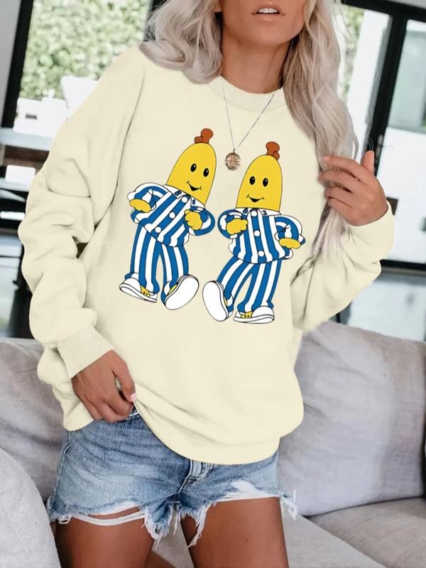 Casual Cartoon Banana Print Soft Round Neck - Adult & Kids T-Shirts, Sweatshirts & Hoodies apparel design preview 1