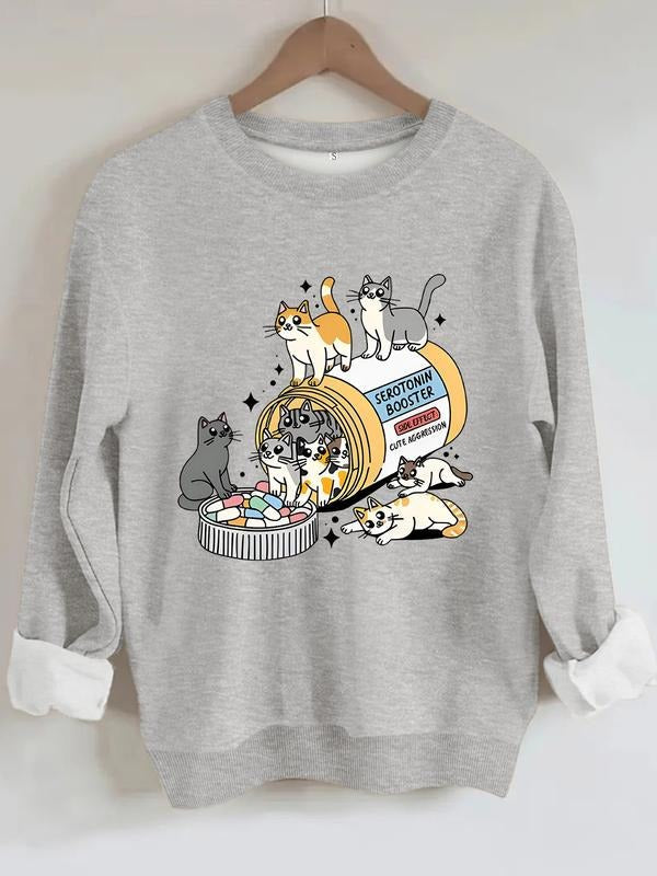 Casual Cartoon Cat Soft Round Neck Comfort Durable - Adult & Kids T-Shirts, Sweatshirts & Hoodies apparel design preview 1