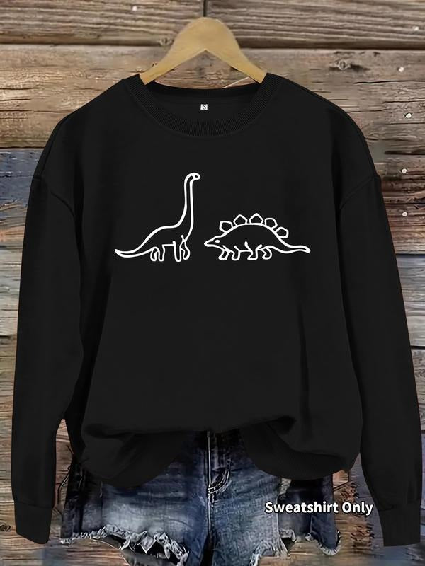 Casual Cartoon Dinosaur Soft Round Neck Comfortable - Adult & Kids T-Shirts, Sweatshirts & Hoodies apparel design preview 1