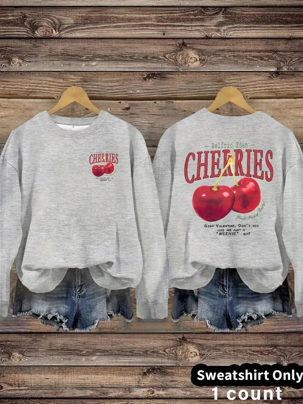 Casual Cherries Cherry Print Soft Round Neck - Adult & Kids T-Shirts, Sweatshirts & Hoodies apparel design preview 1