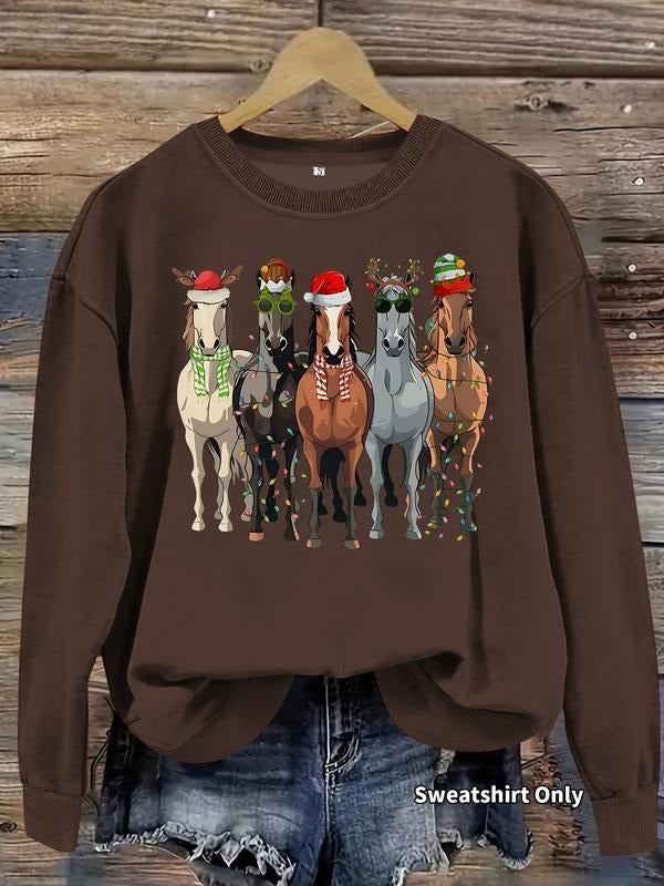 Casual Horse Print Soft Round Neck - Adult & Kids T-Shirts, Sweatshirts & Hoodies apparel design preview 1