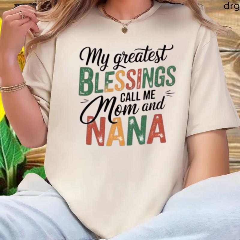 Casual Crew Neck "My Greatest Blessings Call Me Mom - Adult & Kids T-Shirts, Sweatshirts & Hoodies apparel design preview 1