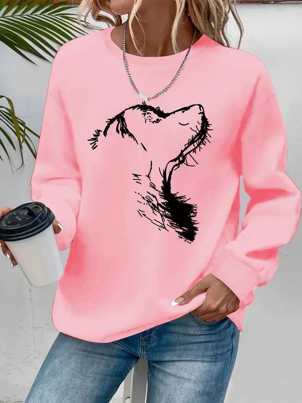 Casual Cute Cartoon Dog Pattern Soft Round Neck - Adult & Kids T-Shirts, Sweatshirts & Hoodies apparel design preview 1