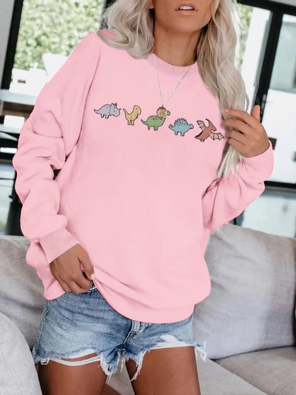 Casual Cute Dinosaur Print Soft Round Neck - Adult & Kids T-Shirts, Sweatshirts & Hoodies apparel design preview 1