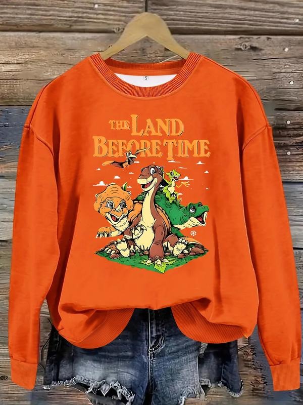 Casual Dinosaur Letter Print Soft Round Neck - Adult & Kids T-Shirts, Sweatshirts & Hoodies apparel design preview 1