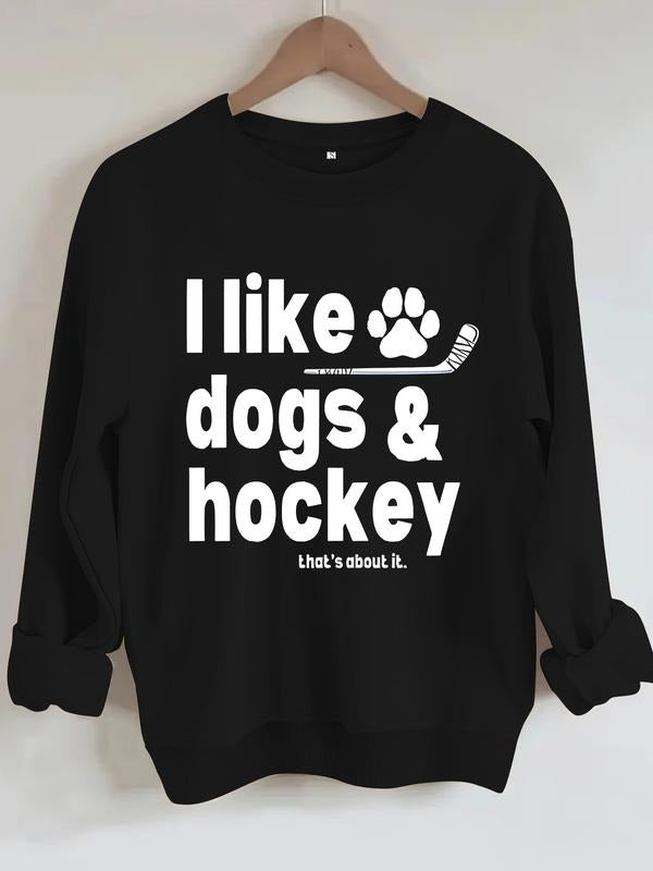Casual Dog Print Baseball Pattern Soft Round Neck - Adult & Kids T-Shirts, Sweatshirts & Hoodies apparel design preview 1