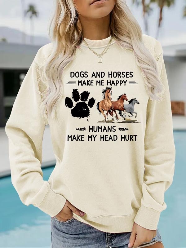 Casual Dors Horse Print Soft Round Neck Comfortable - Adult & Kids T-Shirts, Sweatshirts & Hoodies apparel design preview 1