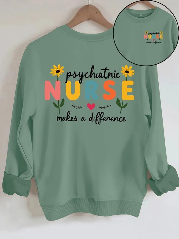 Casual Floral Letter Print Round Neck Fall Winter - Adult & Kids T-Shirts, Sweatshirts & Hoodies apparel design preview 1