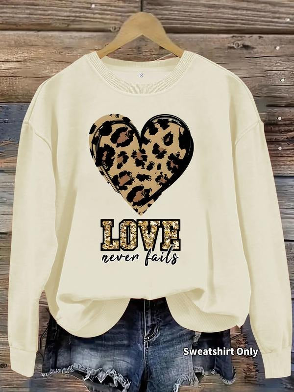 Casual Geometric Leopard Heart Soft Round Neck - Adult & Kids T-Shirts, Sweatshirts & Hoodies apparel design preview 1