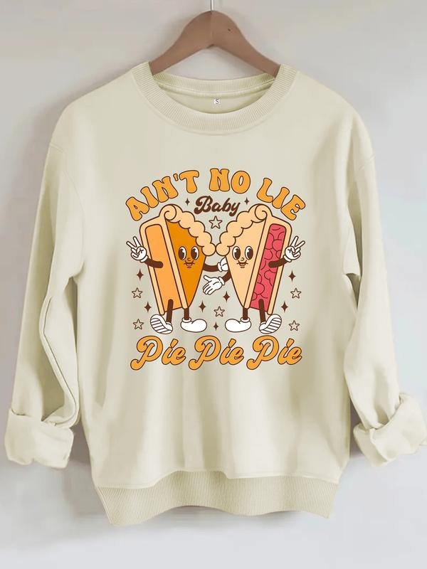 Casual Ain'T No Lie Pizza Print Soft Round Neck - Adult & Kids T-Shirts, Sweatshirts & Hoodies apparel design preview 1