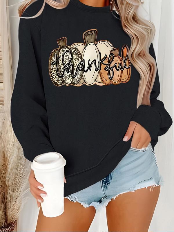 Casual Halloween Pumpkin Letter Soft Round Neck - Adult & Kids T-Shirts, Sweatshirts & Hoodies apparel design preview 1