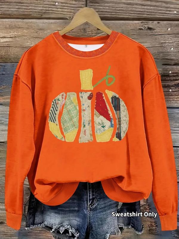 Casual Halloween Pumpkin Print Soft Round Neck - Adult & Kids T-Shirts, Sweatshirts & Hoodies apparel design preview 1