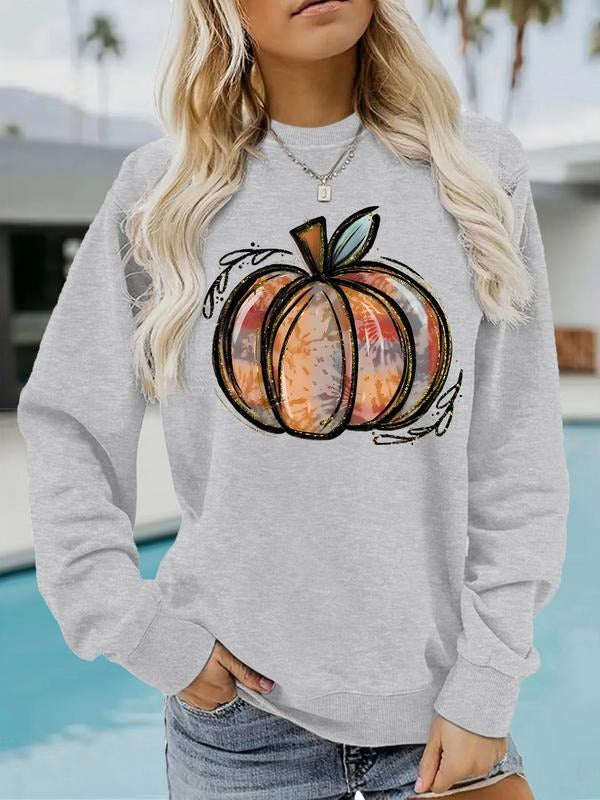Casual Halloween Pumpkin Print Soft Round Neck - Adult & Kids T-Shirts, Sweatshirts & Hoodies apparel design preview 1