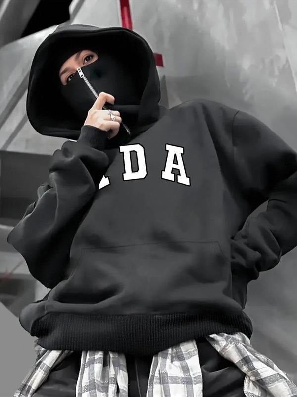 Casual Hooded Ada Letter Print Drawstring Halloween - Adult & Kids T-Shirts, Sweatshirts & Hoodies apparel design preview 1