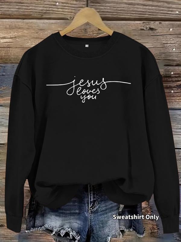 Casual Jesus Loves You Print Soft Round Neck Comfort - Adult & Kids T-Shirts, Sweatshirts & Hoodies apparel design preview 1